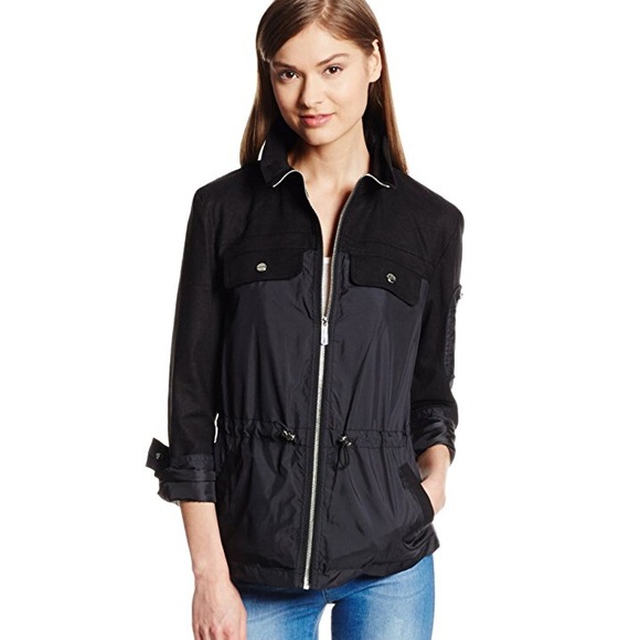 Kenneth Cole Jackets & Blazers - Women Kenneth Cole Small Black Nylon Anorak Jacket